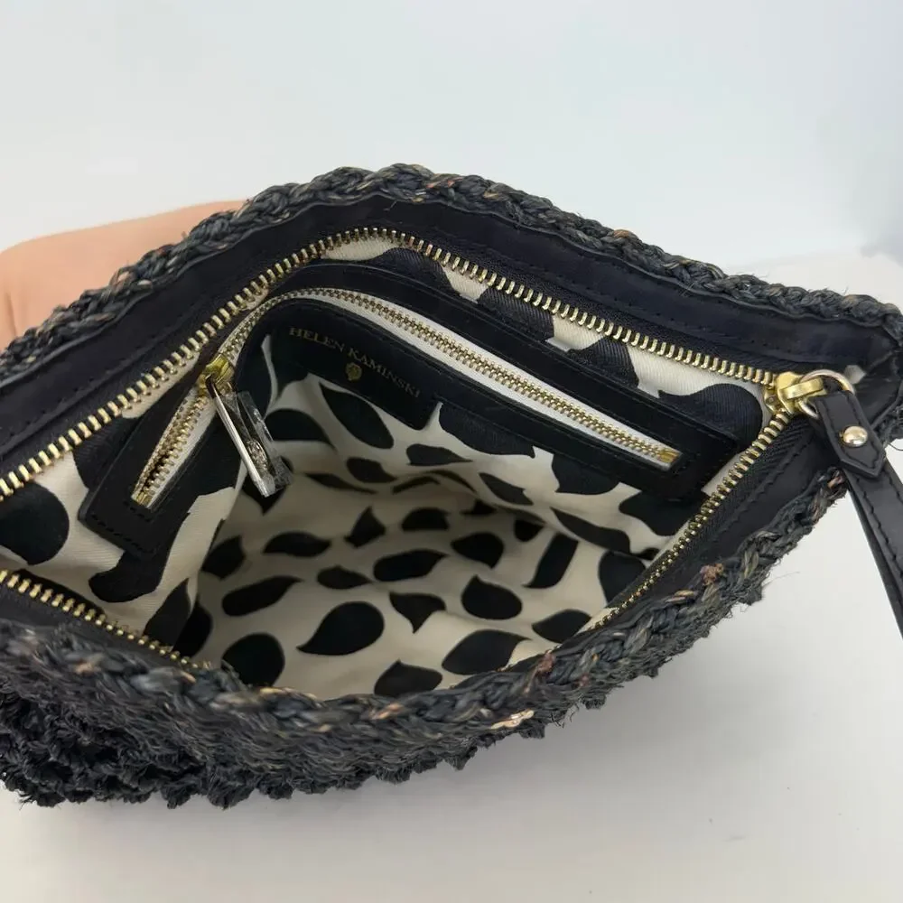 Helen Kaminski Woven Raffia Clutch Bag Large Envelope
